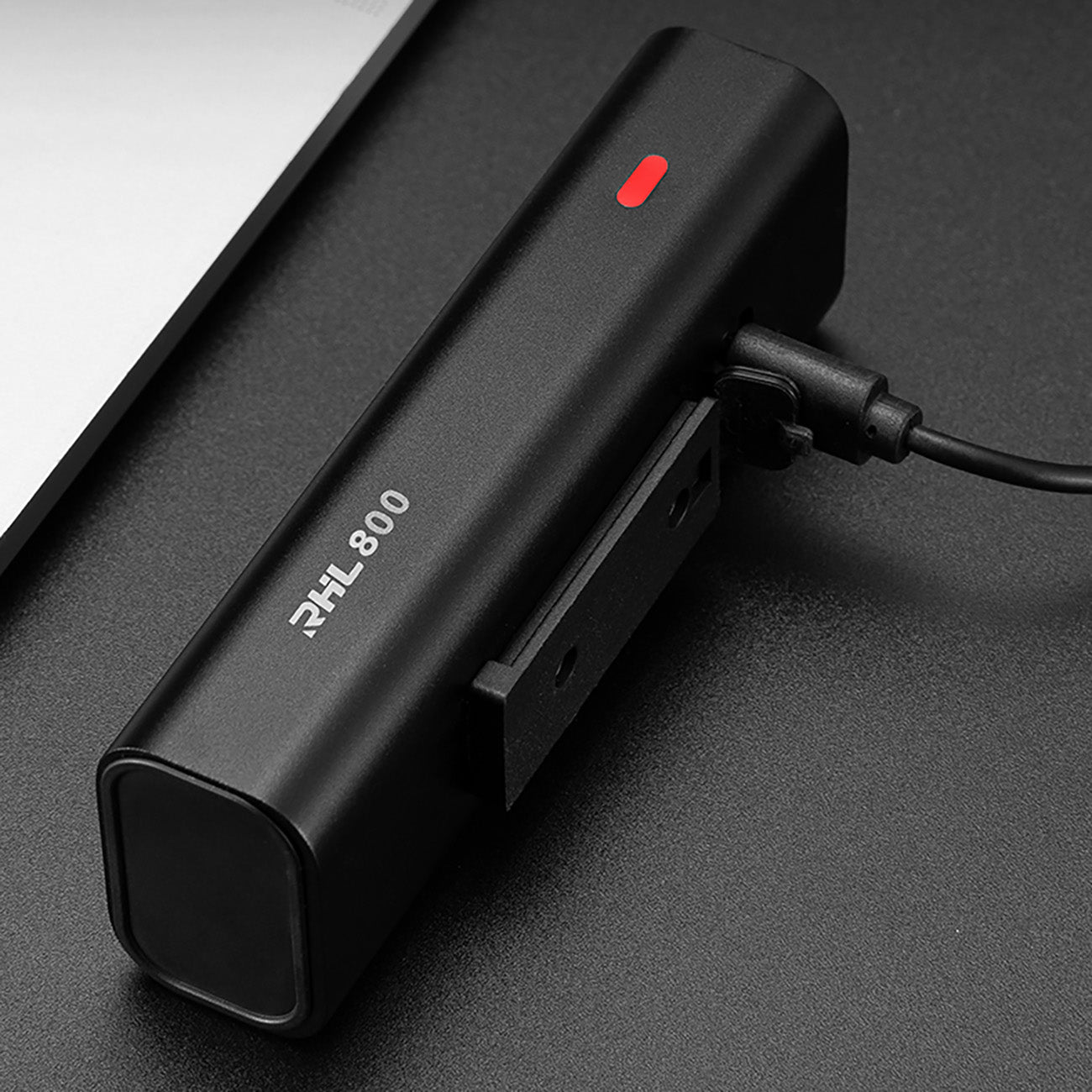 Rockbros 24710012001 priekinė dviračio lempa 800 lm galios + USB-C - USB-A kabelis - juoda -- Bicycle Lights