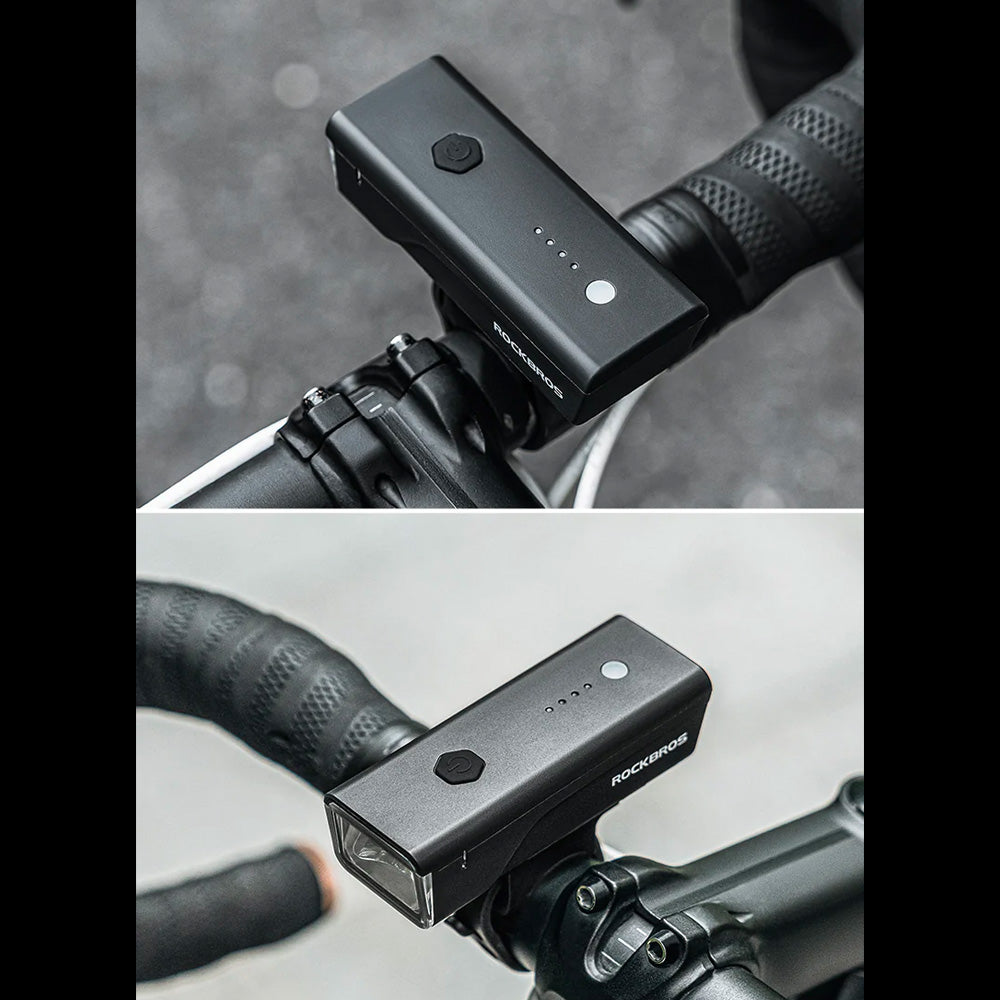 Rockbros 24510003001 priekinė dviračio lempa 260 lm + USB-C - USB-A kabelis - juoda -- Bicycle Lights