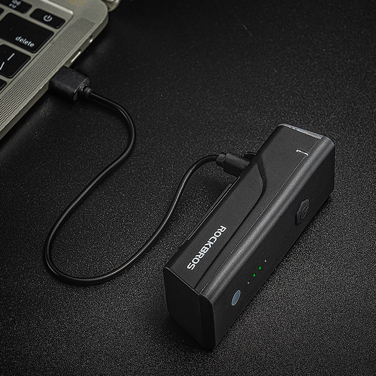 Rockbros 24510003001 priekinė dviračio lempa 260 lm + USB-C - USB-A kabelis - juoda -- Bicycle Lights
