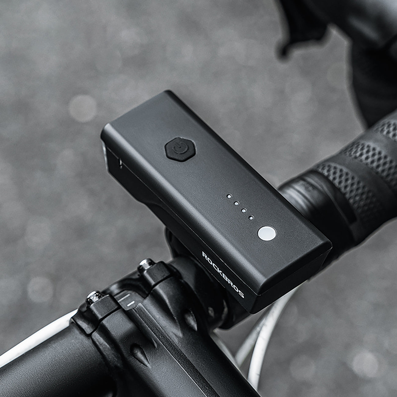Rockbros 24510003001 priekinė dviračio lempa 260 lm + USB-C - USB-A kabelis - juoda -- Bicycle Lights