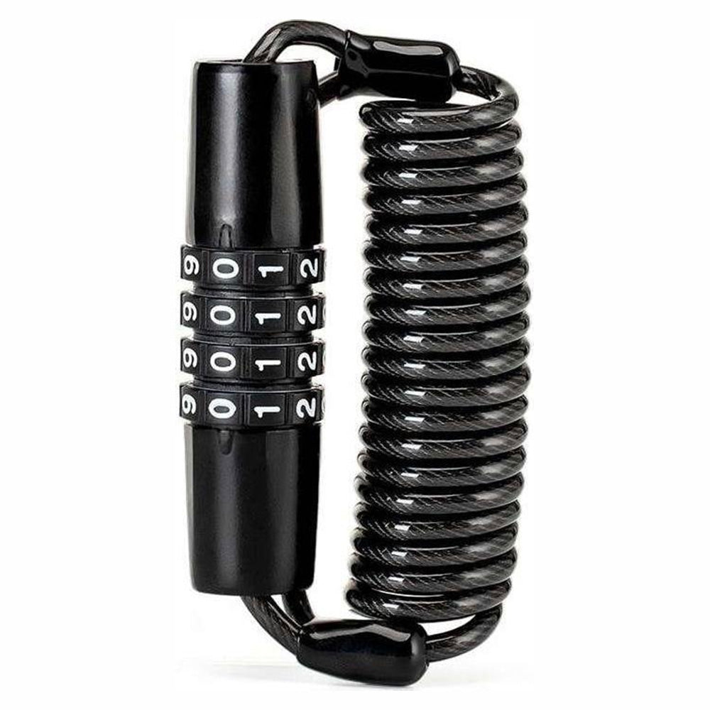 Rockbros T609 dviračio spyna su kombinacija, iki 1,5 m ilgio - juoda -- Bicycle Locks