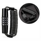 Rockbros T609 dviračio spyna su kombinacija, iki 1,5 m ilgio - juoda -- Bicycle Locks