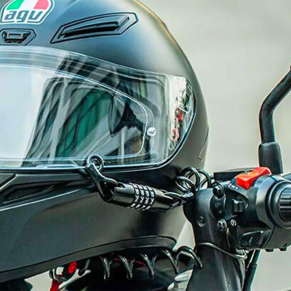 Rockbros T609 dviračio spyna su kombinacija, iki 1,5 m ilgio - juoda -- Bicycle Locks