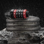 Rockbros RKS507-1BK dviračio spyna su kombinacija 1.8 m - juoda -- Bicycle Locks