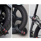 Rockbros RKS507-1BK dviračio spyna su kombinacija 1.8 m - juoda -- Bicycle Locks