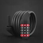 Rockbros RKS507-1BK dviračio spyna su kombinacija 1.8 m - juoda -- Bicycle Locks