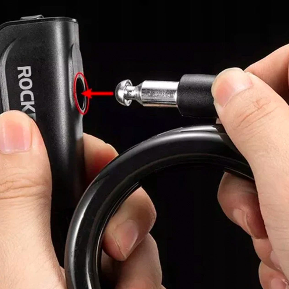 Rockbros RKS515-BK raktine dviračio spyna, 1.1 m ilgio - juoda -- Bicycle Locks