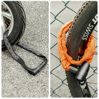 Rockbros 3230002001 dviračio spyna su kombinacijos nustatymu ir raktu - juoda -- Bicycle Locks