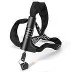 Rockbros 3230002001 dviračio spyna su kombinacijos nustatymu ir raktu - juoda -- Bicycle Locks