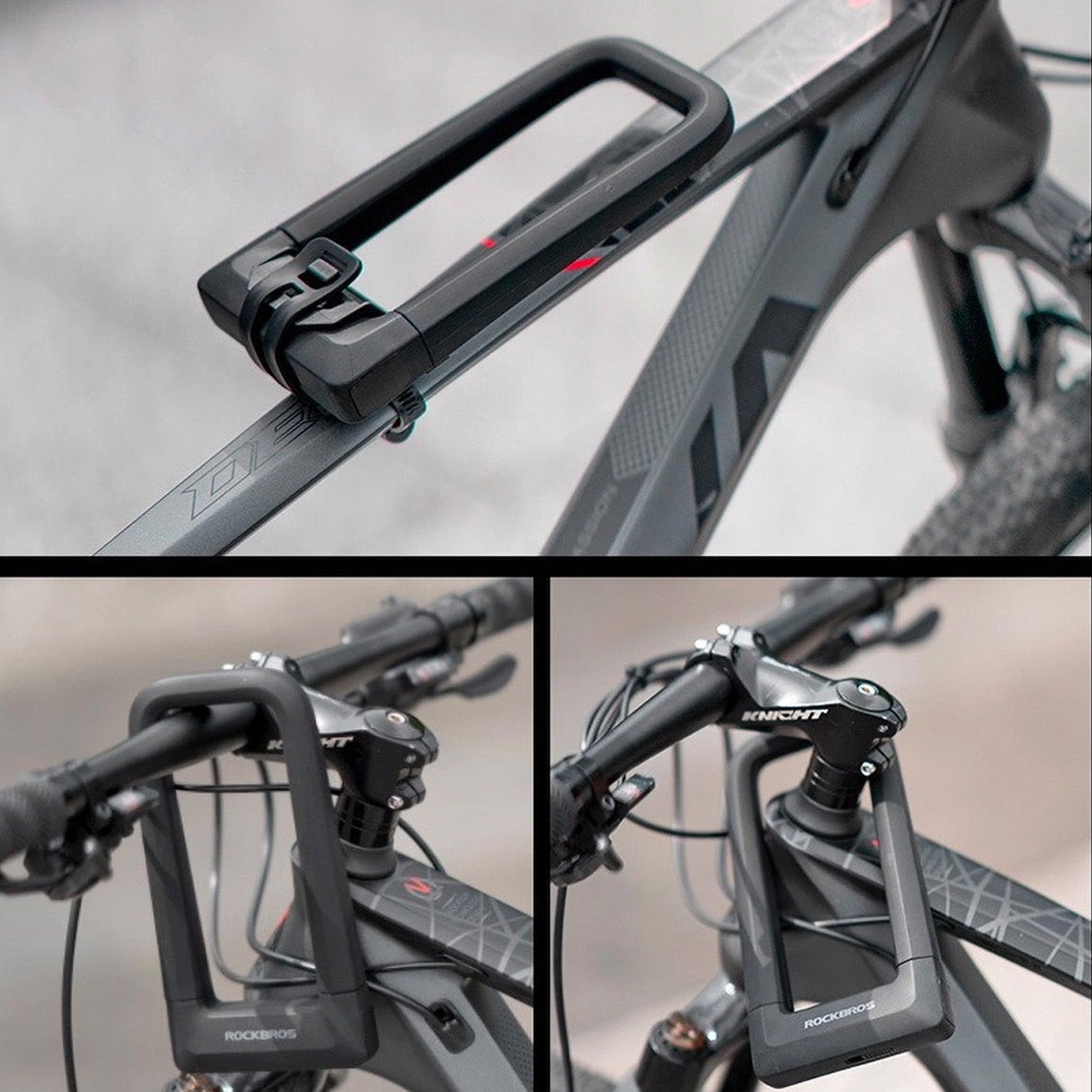 Rockbros RKS626-BK U-spyna dviračio spyna - juoda -- Bicycle Locks