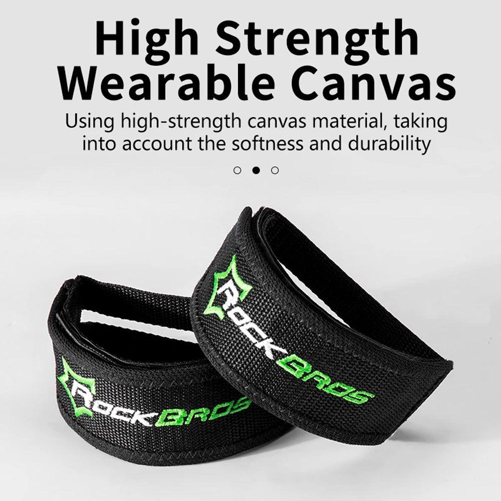 Rockbros GZT1001 dviračio pedalų dirželiai 2 vnt. - juoda -- Cycling Accessories