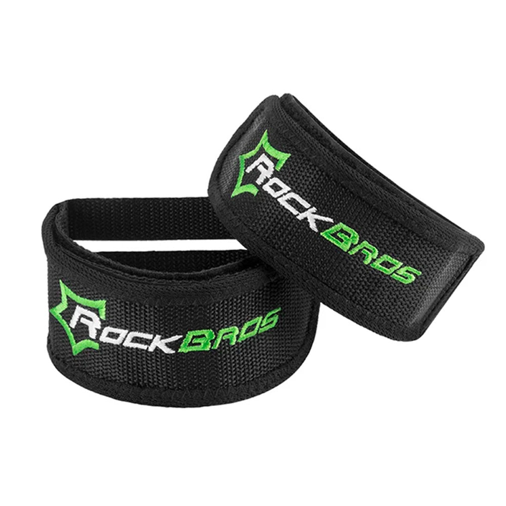 Rockbros GZT1001 dviračio pedalų dirželiai 2 vnt. - juoda -- Cycling Accessories