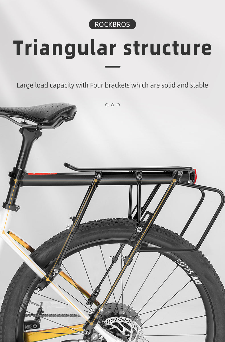Rockbros 33210004001 dviračio bagažinykas su lentyna - juodas -- Cycling Accessories