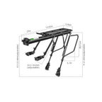 Rockbros 33210004001 dviračio bagažinykas su lentyna - juodas -- Cycling Accessories