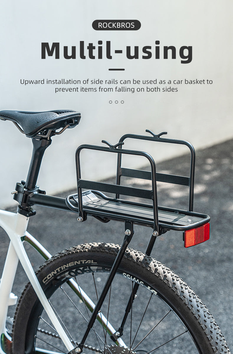 Rockbros 33210004001 dviračio bagažinykas su lentyna - juodas -- Cycling Accessories