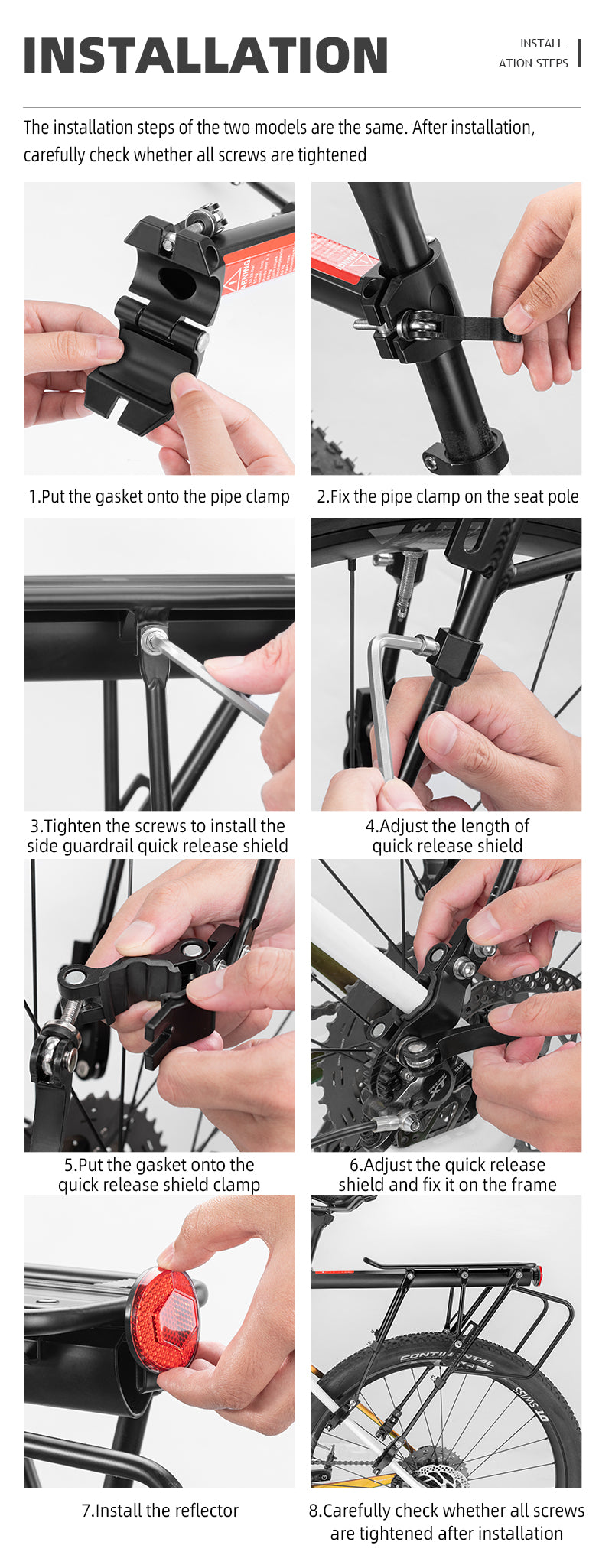 Rockbros 33210004001 dviračio bagažinykas su lentyna - juodas -- Cycling Accessories
