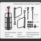 Rockbros 33210004001 dviračio bagažinykas su lentyna - juodas -- Cycling Accessories