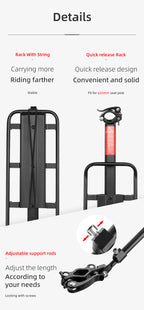 Rockbros 33210004001 dviračio bagažinykas su lentyna - juodas -- Cycling Accessories