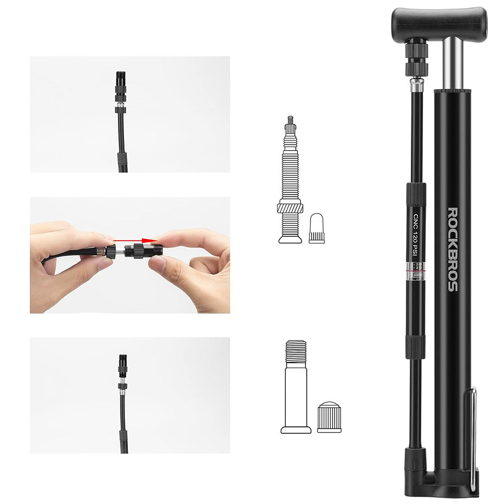 Rockbros 42322821001 grindinis dviračio siurblys - juodas -- Bicycle Pumps