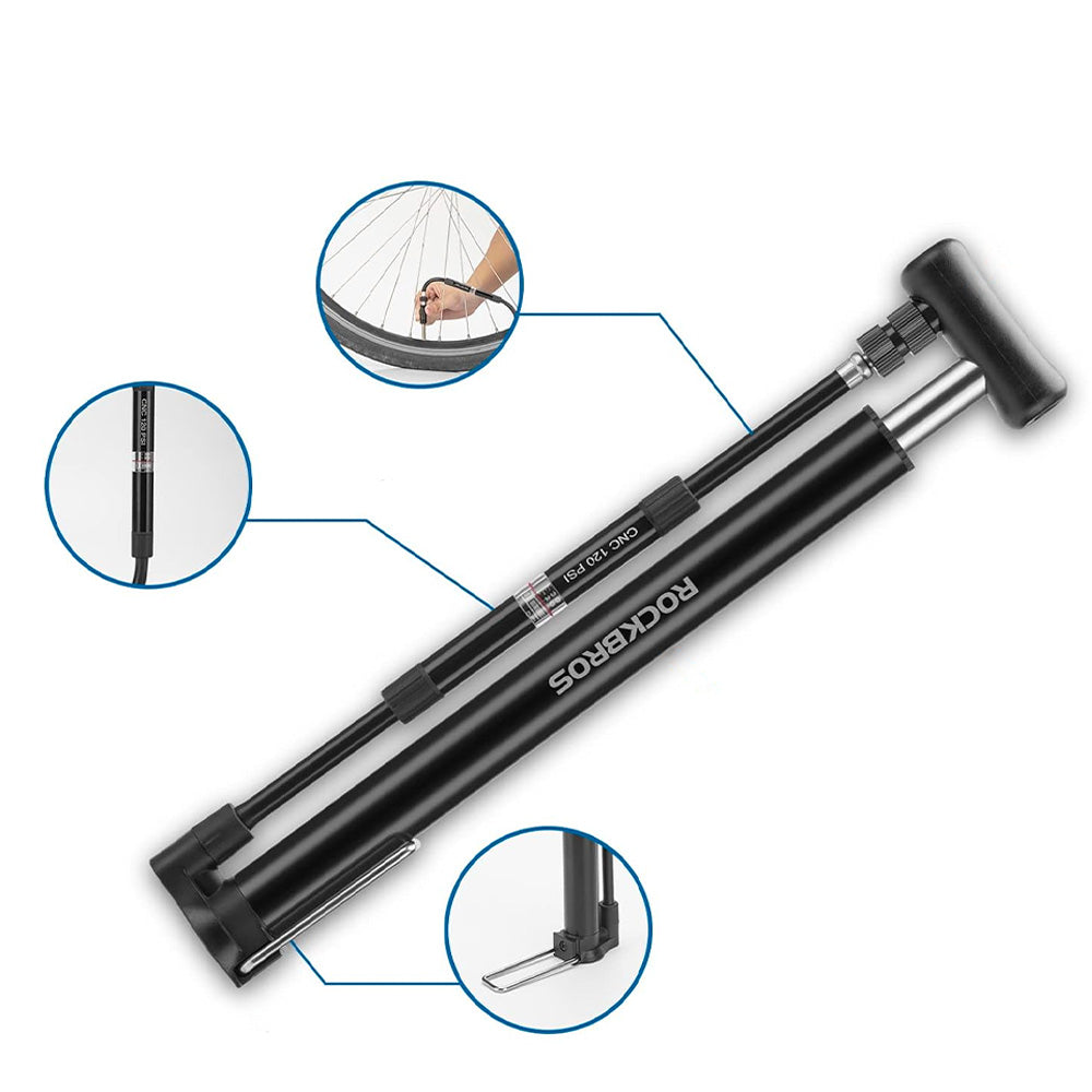 Rockbros 42322821001 grindinis dviračio siurblys - juodas -- Bicycle Pumps
