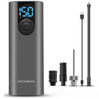 Rockbros 42720001001 Elektrinis dviračio pompa su LED ekranu + USB-C - USB-A kabelis - Juodas -- Bicycle Pumps