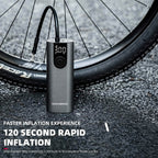Rockbros 42720001001 Elektrinis dviračio pompa su LED ekranu + USB-C - USB-A kabelis - Juodas -- Bicycle Pumps