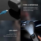 Rockbros 42720001001 Elektrinis dviračio pompa su LED ekranu + USB-C - USB-A kabelis - Juodas -- Bicycle Pumps