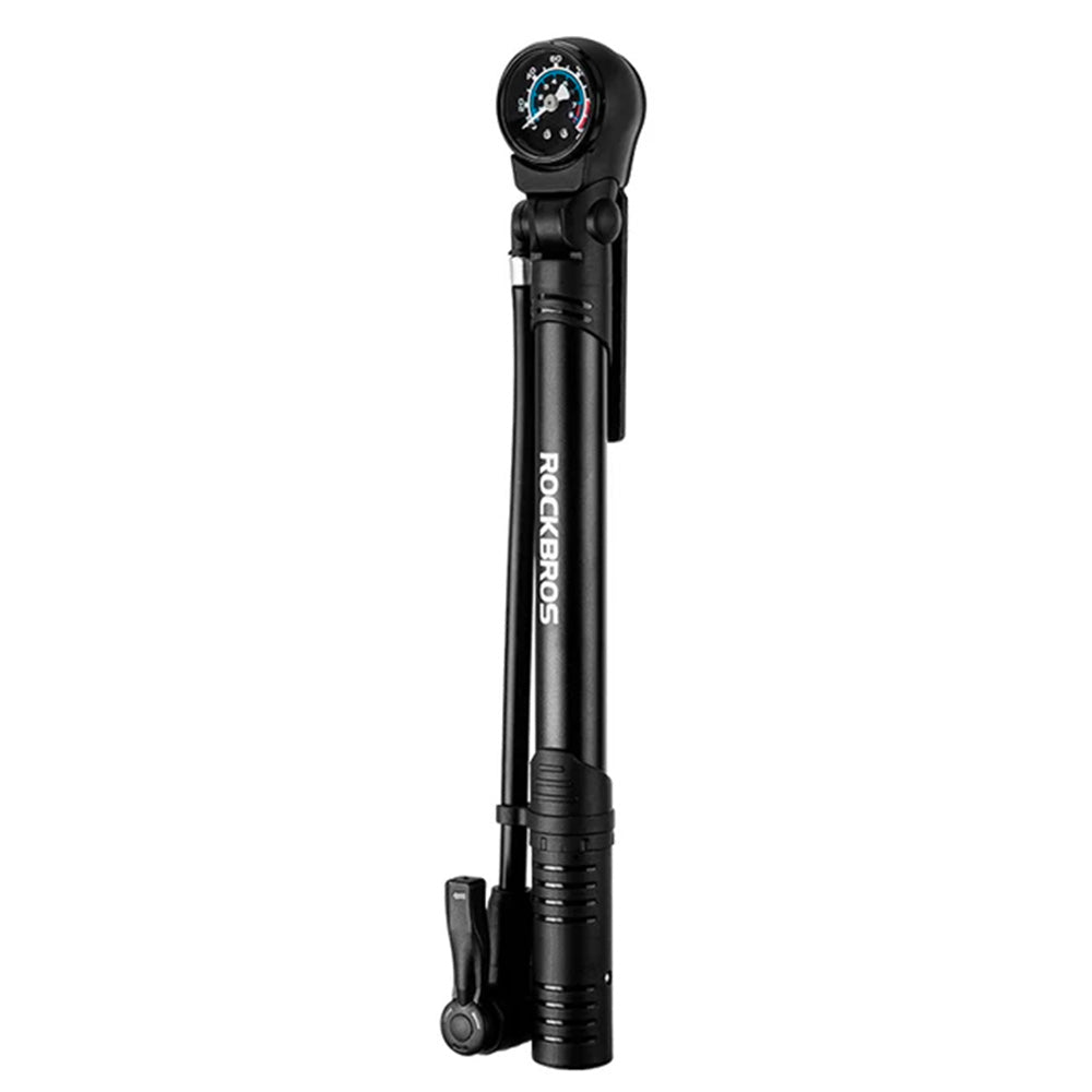 Rockbros 42310006001 dviračio pompa su slėgio manometru - juoda -- Bicycle Pumps