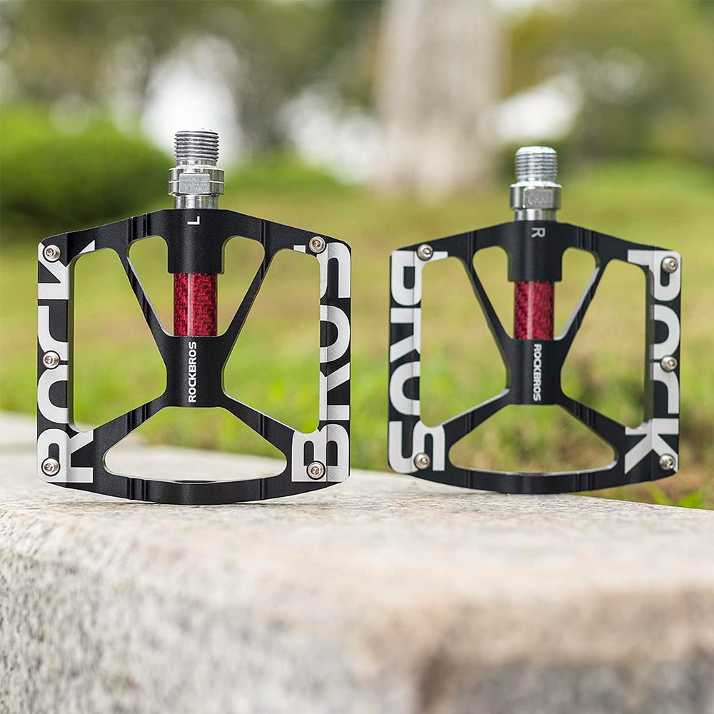 Rockbros 37213071001 Aliuminio lydinio dviračio pedalai - juodi -- Cycling Accessories