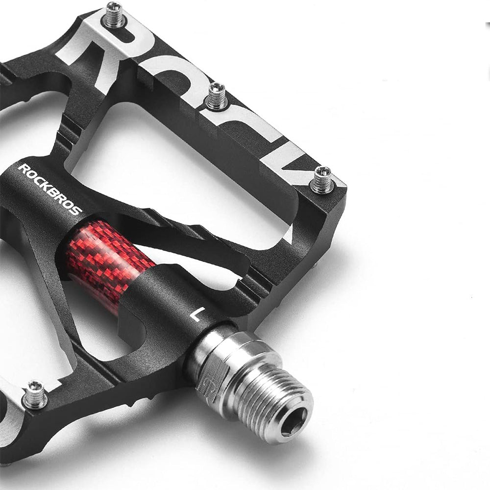 Rockbros 37213071001 Aliuminio lydinio dviračio pedalai - juodi -- Cycling Accessories
