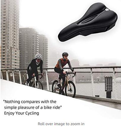 Rockbros LF047-S silikono gelio dviračio sėdynės užvalkalas, M dydis - juoda -- Bicycle Covers
