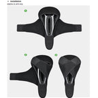 Rockbros LF047-S silikono gelio dviračio sėdynės užvalkalas, M dydis - juoda -- Bicycle Covers