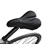 Rockbros LF047-S silikono gelio dviračio sėdynės užvalkalas, M dydis - juoda -- Bicycle Covers