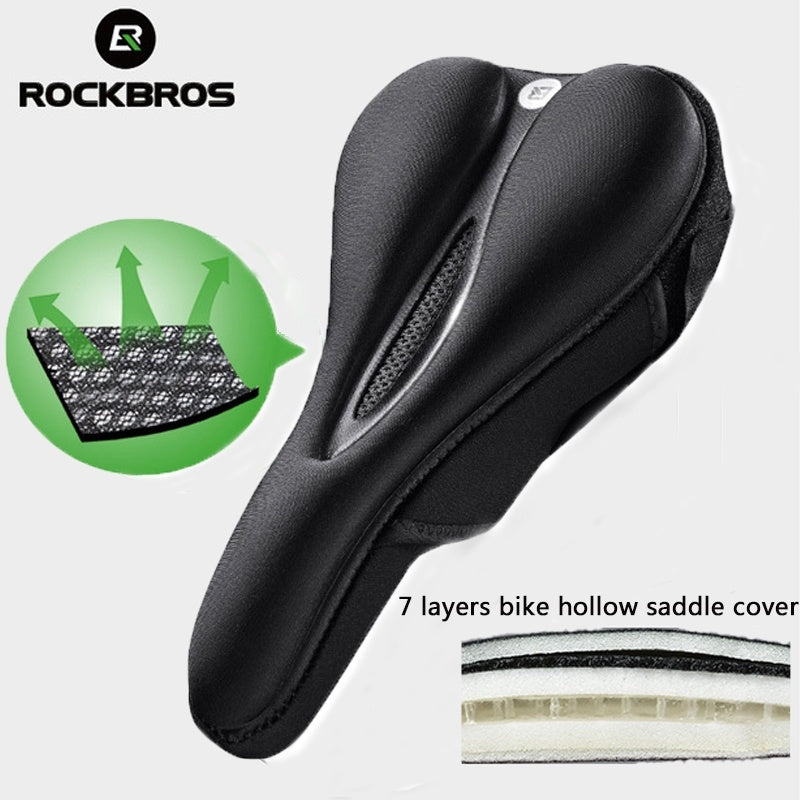 Rockbros LF047-B silikoninis gelinis dviračio sėdynės užvalkalas dydžio L - juodas -- Bicycle Covers