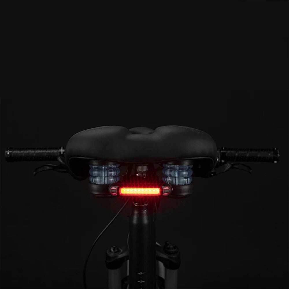 Rockbros 38218916002 MTB dviračio sėdynė + žibintas - juoda -- Bicycle Saddles