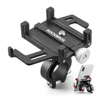 Rockbros 699-BK aliuminio lydinio dviračio telefono laikiklis - juodas -- Bicycle Phone Mounts