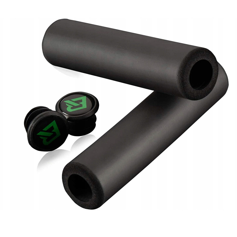 Rockbros GMBT1001BK dviračio rankenėlės iš silikono putos - juoda -- Bicycle Handlebar Grips