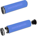Rockbros BT1001BLBK putų dviračio rankenėlės - mėlyna ir juoda -- Bicycle Handlebar Grips
