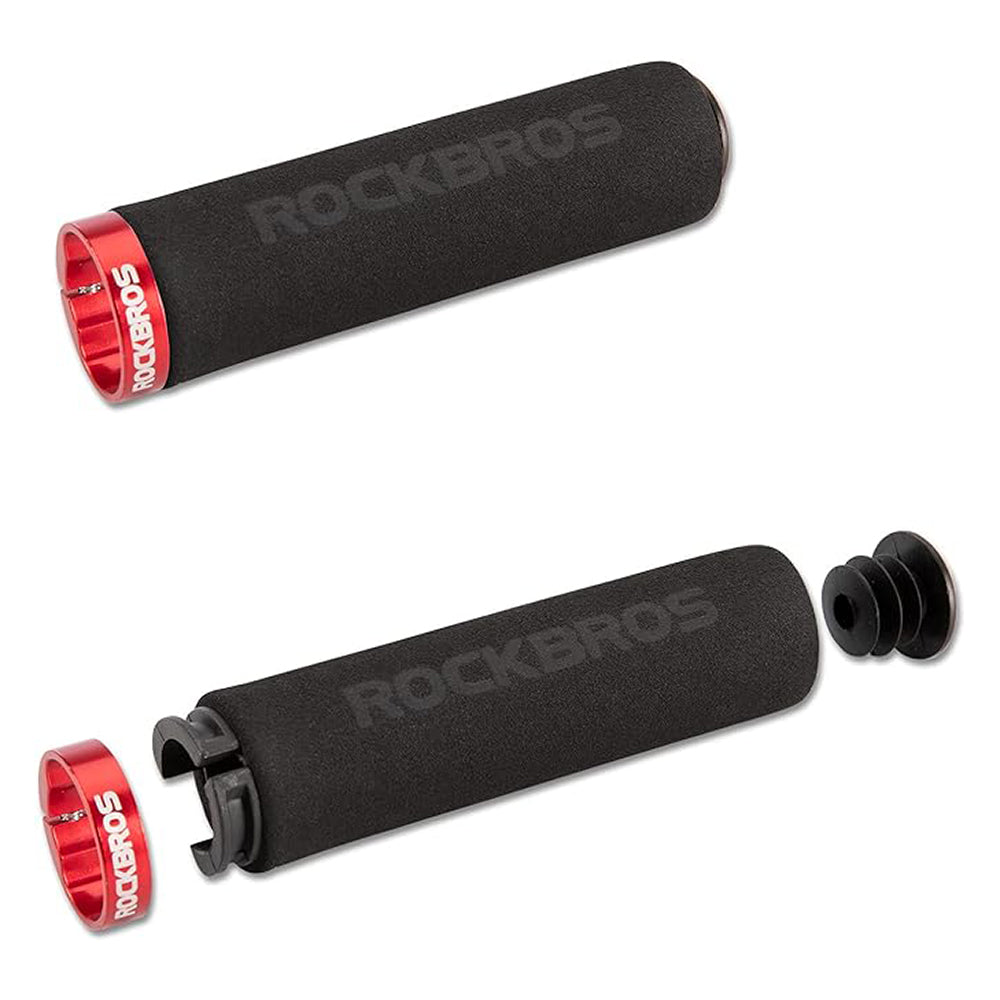 Rockbros BT1001BKRD putų dviračio rankenėlės - juoda ir raudona -- Bicycle Handlebar Grips