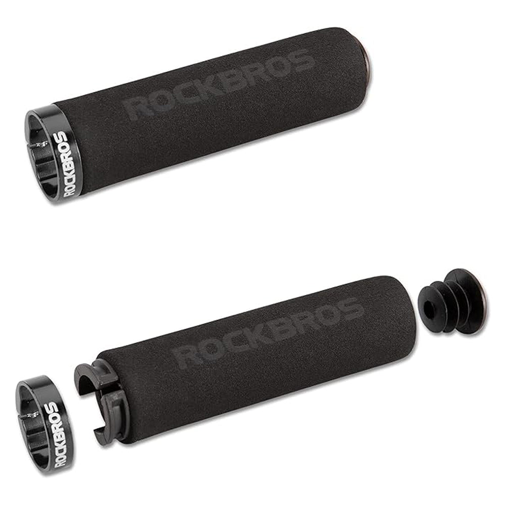 Rockbros BT1001BKBK putų dviračio rankenėlės - juoda -- Bicycle Handlebar Grips