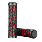 Rockbros 2017-14ARD dviračio rankenos - juodai raudona -- Bicycle Handlebar Grips