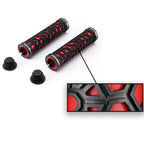 Rockbros 2017-14ARD dviračio rankenos - juodai raudona -- Bicycle Handlebar Grips