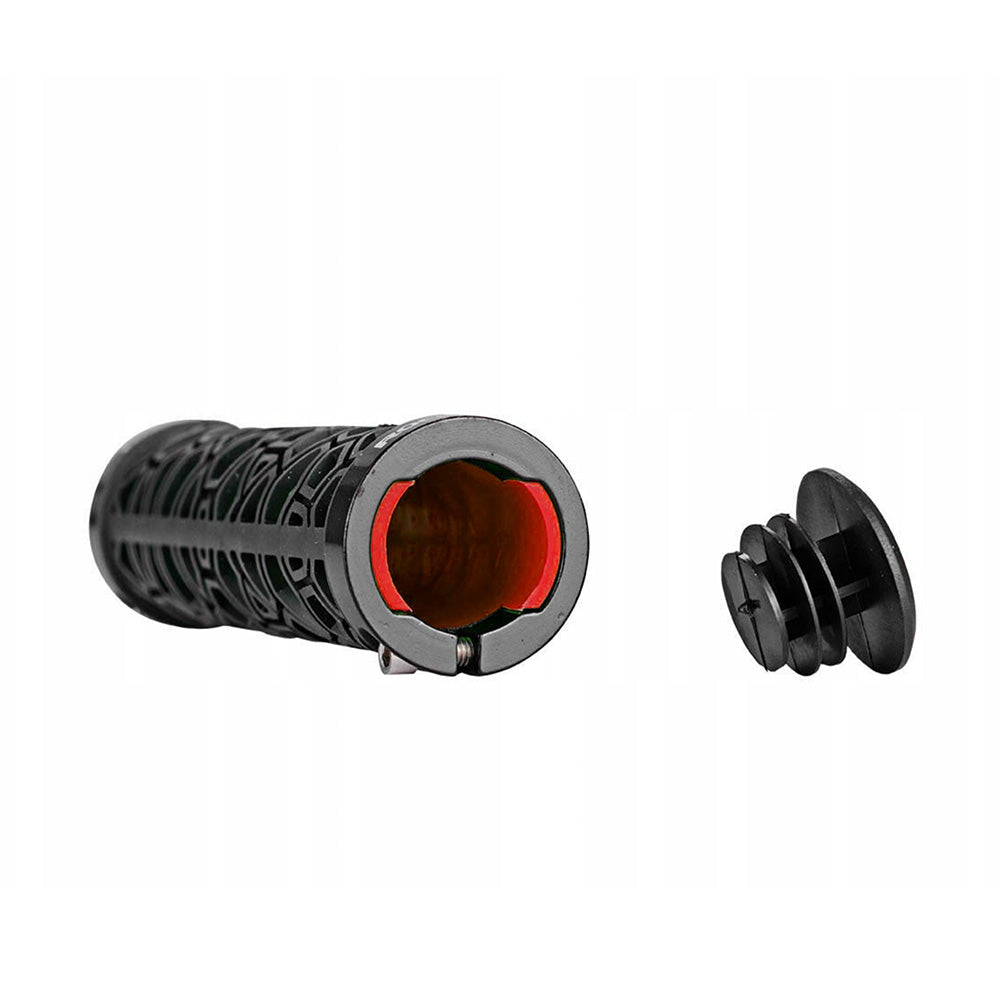 Rockbros 2017-14ARD dviračio rankenos - juodai raudona -- Bicycle Handlebar Grips