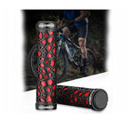 Rockbros 2017-14ARD dviračio rankenos - juodai raudona -- Bicycle Handlebar Grips