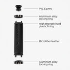 Rockbros 40210003001 mikropluošto dviračio rankenos - juoda -- Bicycle Handlebar Grips