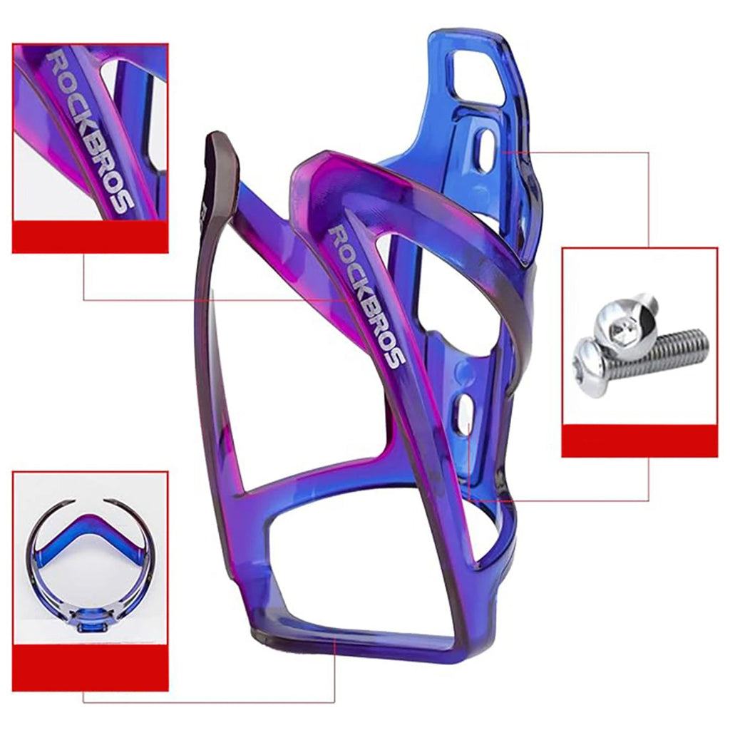 Rockbros FK338 dviračio butelio laikiklis - mėlyna ir violetinė -- Bicycle Bottle Cages