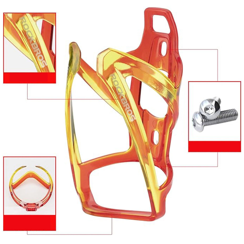 Rockbros FK338 dviračio butelio laikiklis - raudonas ir geltonas -- Bicycle Bottle Cages