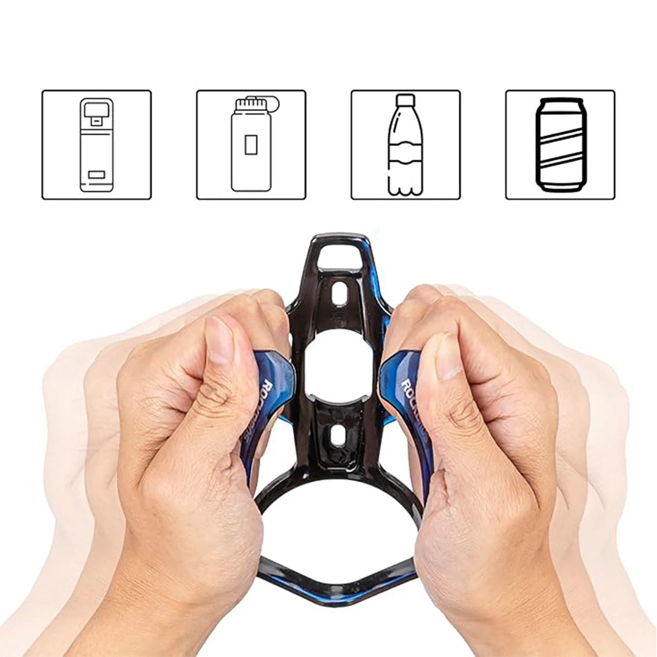 Rockbros FK338 dviračio butelio laikiklis - juodas ir mėlynas -- Bicycle Bottle Cages