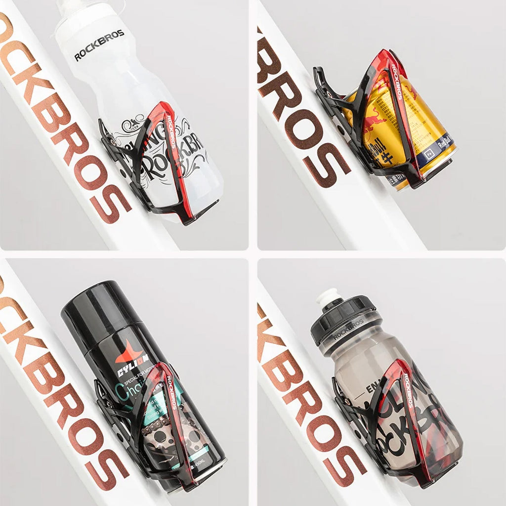 Rockbros FK338 dviračio butelio laikiklis - juodas ir raudonas -- Bicycle Bottle Cages
