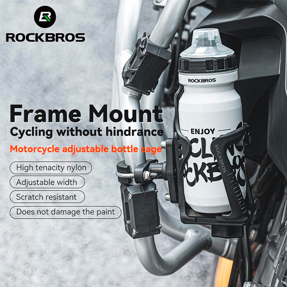Rockbros 31210008002 dviračio vairo sumontuotas vandens butelio laikiklis - juodas -- Bicycle Bottle Cages